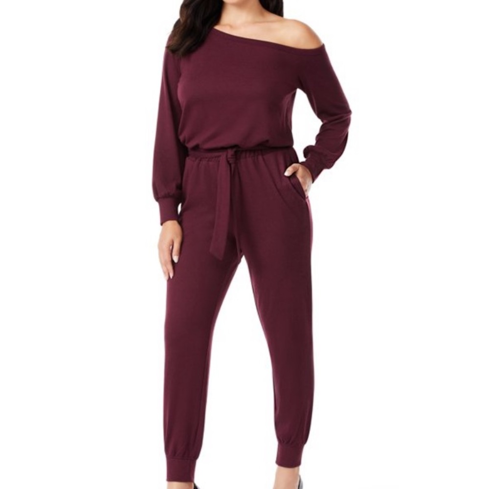 Red Lounge Jumpsuit Size Medium
